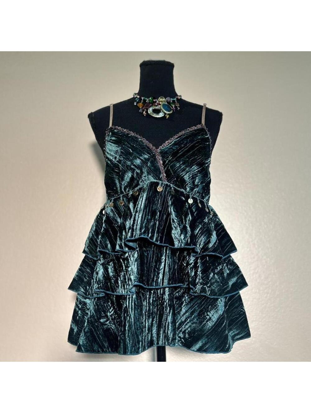 Vintage Euro Y London Velvet Babydoll Fairycore Coquette Fairy Y2K Cami Tank Top
